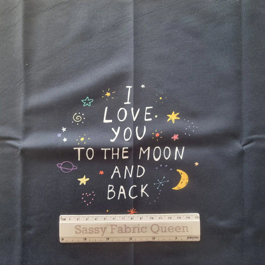 I Love You to the Moon 50cmx50cm panel - Athletic Performance 300gsm