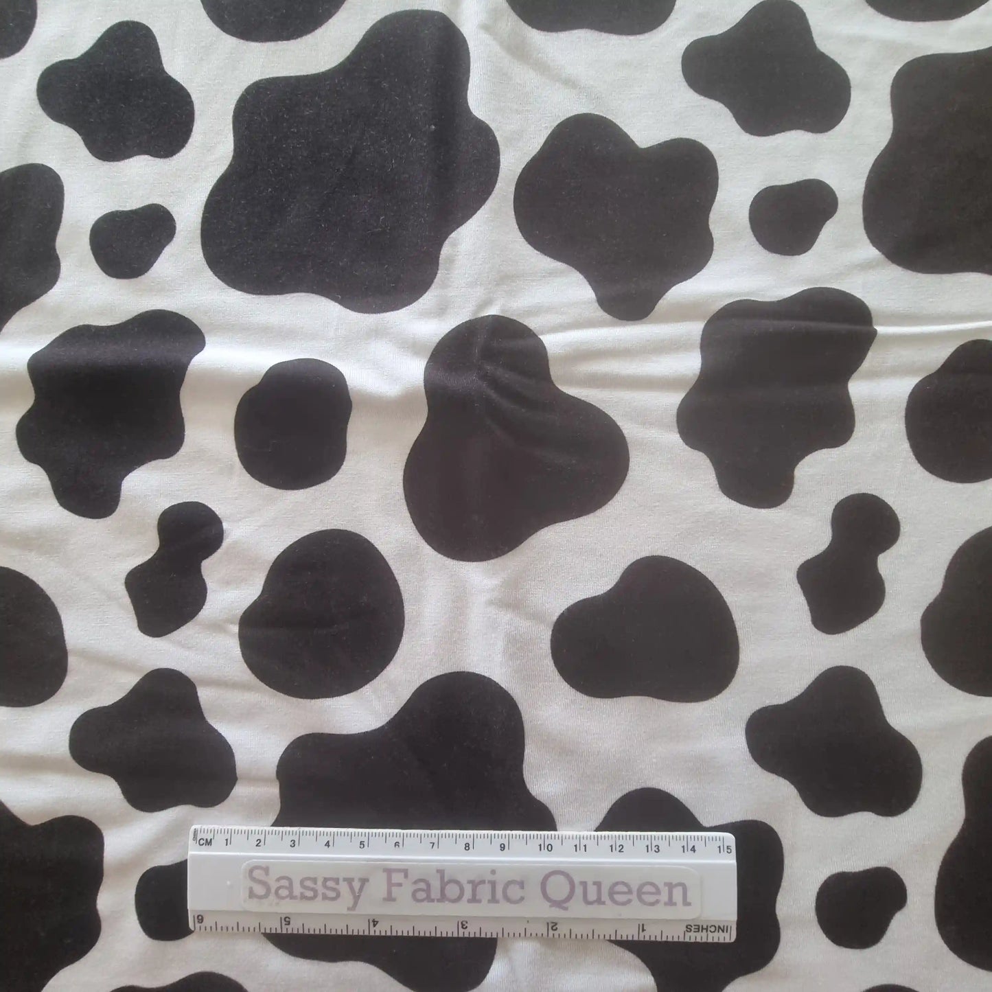 Cowhide, B&W LRG - Bamboo Lycra 250-260 gsm