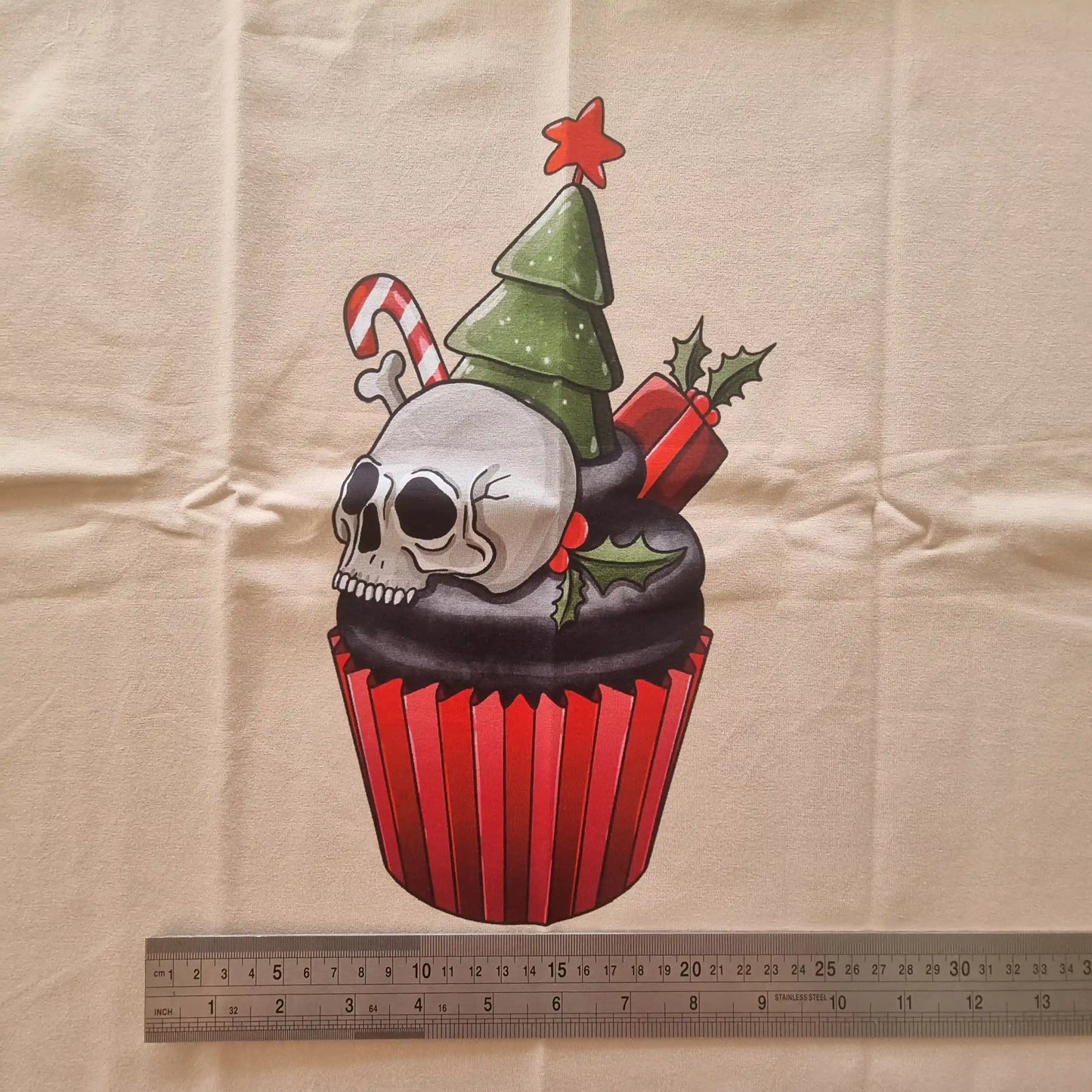 Creepmas Cupcake 50cmx50cm panel - Cotton Lycra 200-220gsm