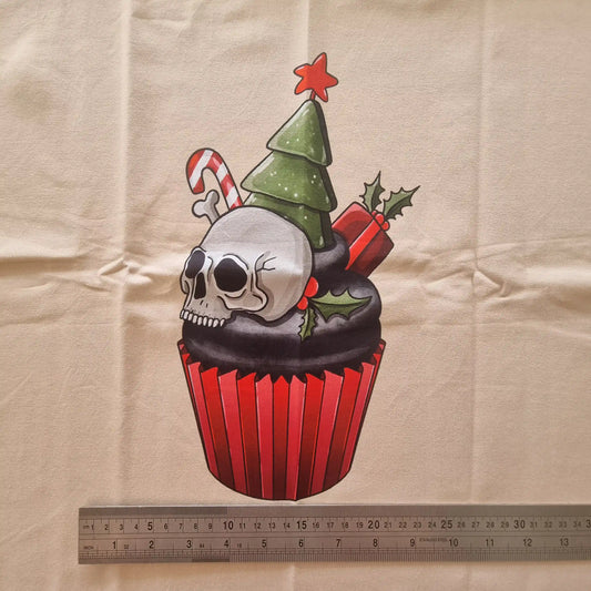 Creepmas Cupcake 50cmx50cm panel - Cotton Lycra 200-220gsm