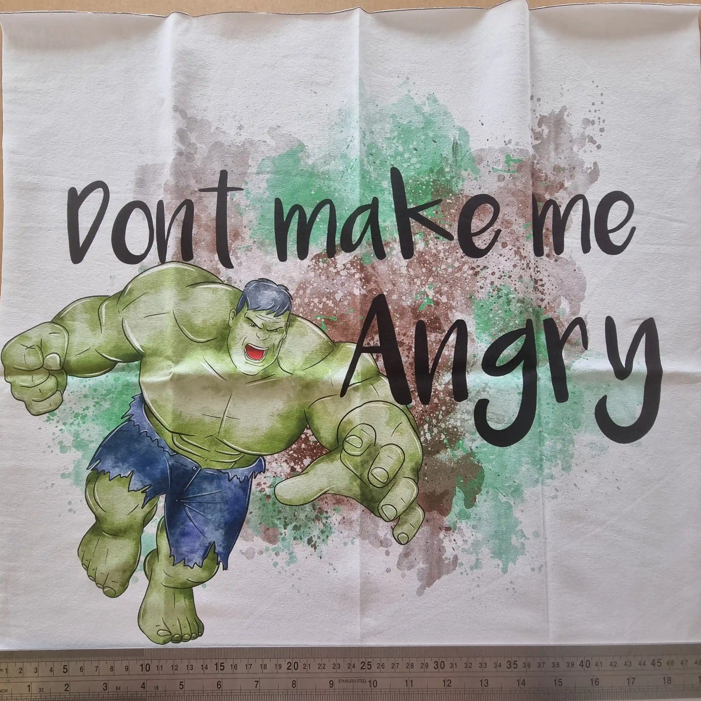 Don't Make Me Angry 50cmx50cm panel ***Oversized***- Cotton Lycra 200-220gsm