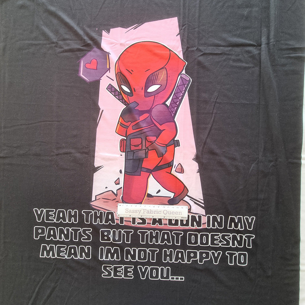 DPool Not happy to see you OVERSIZED panel 70cm x 100cm – Double Brushed Polyester (DBP) 210gsm