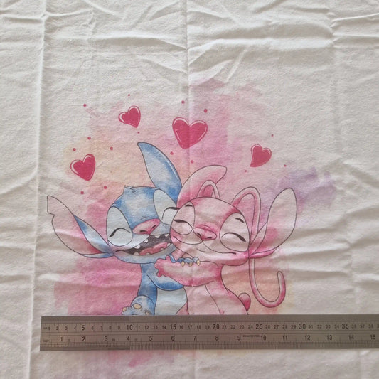 L&S Stitchangel in love panel FatHalf - Flannel - 165gsm