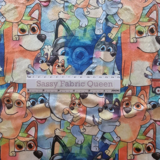 Heeler tossed - Minky 230gsm